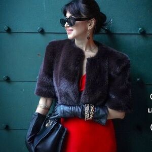 Zara FAUX FUR JACKET ZW COLLECTION LIMITED EDITION